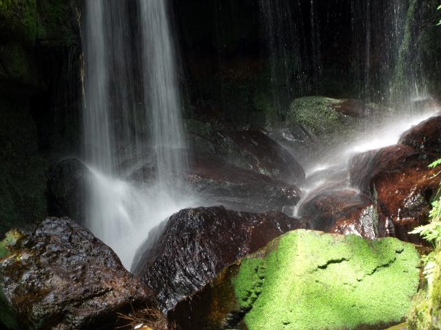 ... und bearbeitet auch die tiefer gelegenen Steine unaufhörlich.